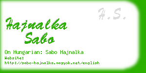 hajnalka sabo business card